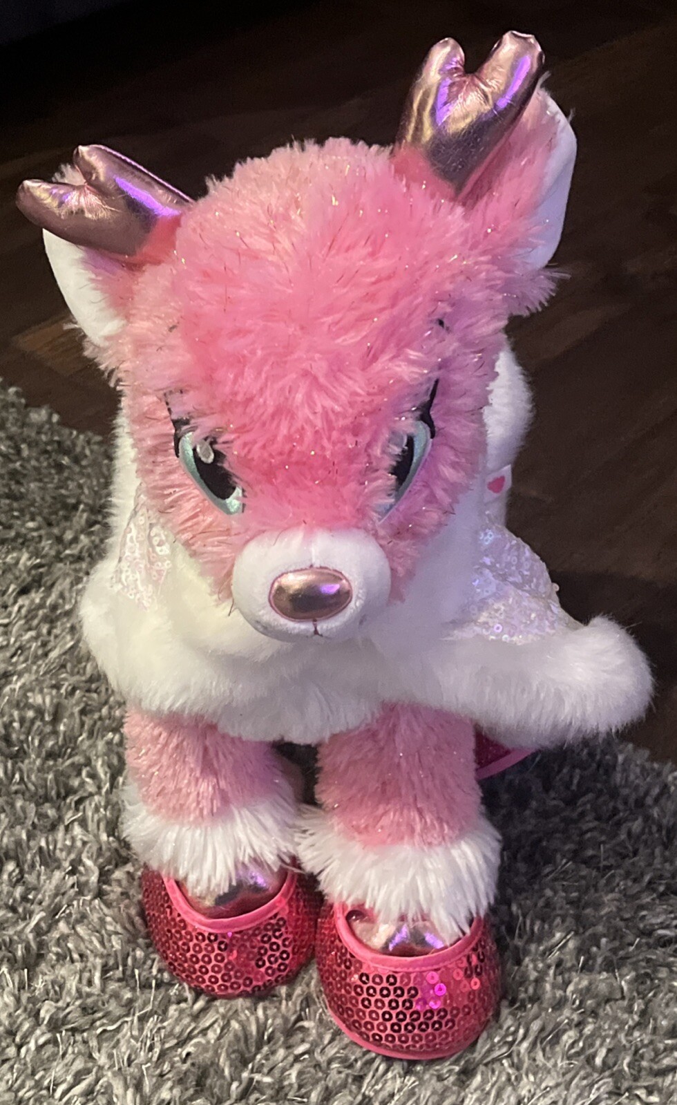 Build A Bear BAB Twinkle Reindeer Stuffed Animal Plush 15” W/Shoes And Coat