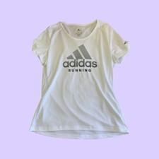Adidas Running Gray and White Women s Workout Top