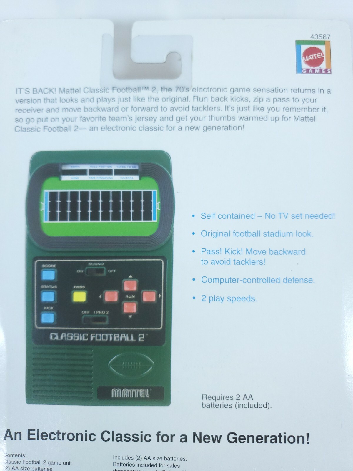 mattel electronic football original price