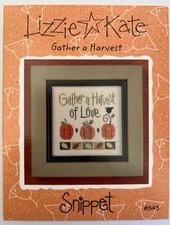 Lizzie  Kate Snippet Cross Stitch Pattern Chart, Gather a Harvest of Love, #S43