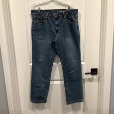 euc Izod comfort stretch mens jeans 36 button zipper pockets read description