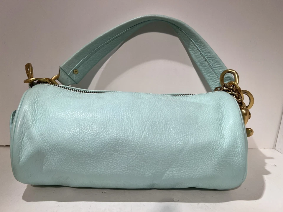 Vintage Juicy Couture Y2K Turquoise Leather Barrel handbag Great Condition Rare - Image 4 of 4
