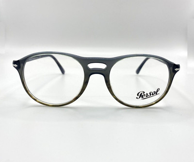 Persol PO3202V Eyeglasses 1012 Gradient Grey Stripped G with Demo Lens 51mm