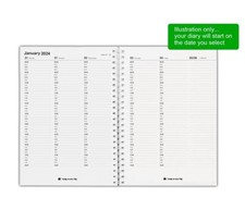 Image of A4 & Quarto - Week to View Business Appointment Diary with Times | 2026-2027