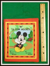 M IS FOR MICKEY - Completed Handmade Cloth Fabric Soft Book Child Baby Gift