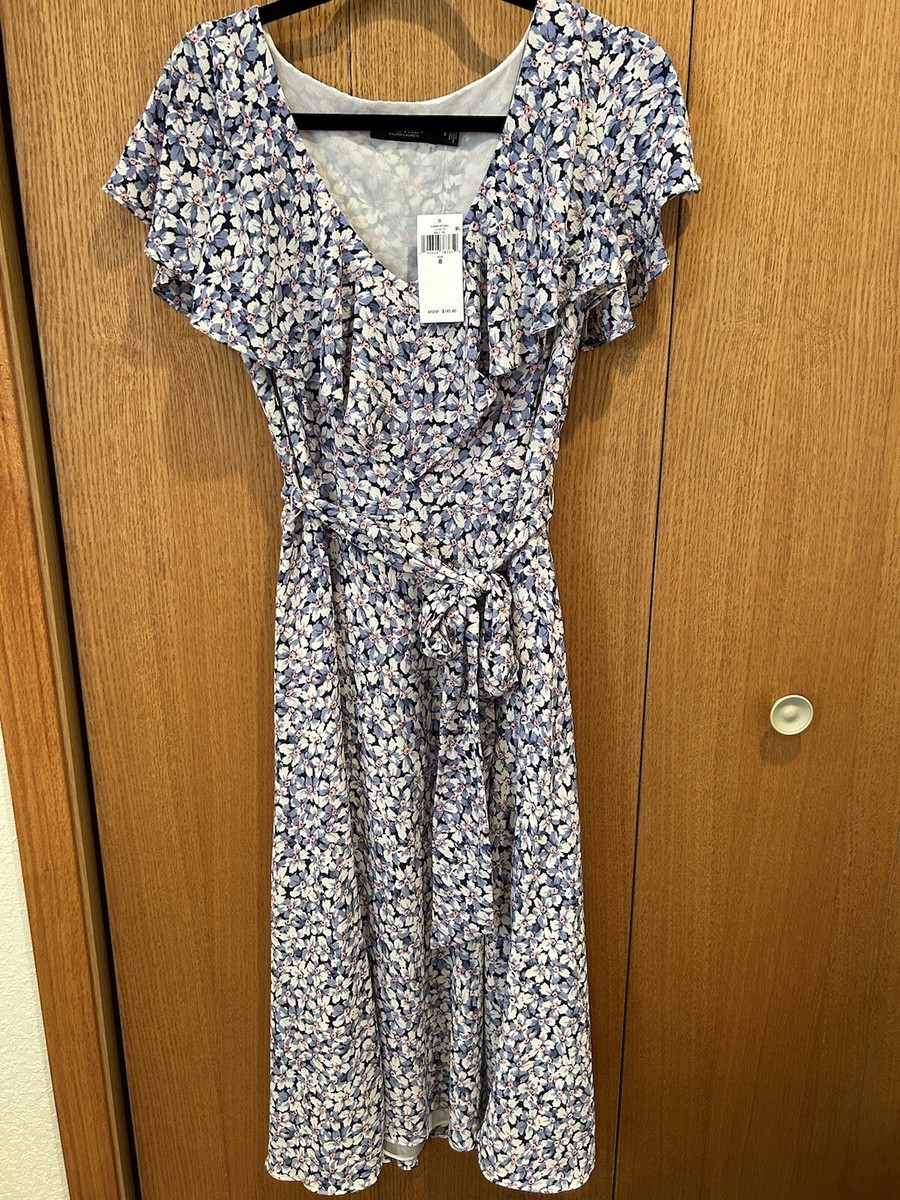 ralph lauren floral crepe short sleeve dress Lauren Ralph Lauren Crepe de Chine Spread Collar Short Sleeve Belted Floral Midi Dress at Hamilton Place in Chattanooga, TN
