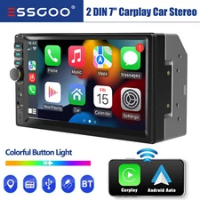 Double Din Car Stereo 7" with Apple Carplay & Android Auto Play MP5 Player Radio