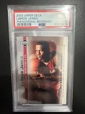 LEBRON JAMES 2003 UPPER DECK UD PHENOMENAL BEGINNING RC #10 PSA 10 GEM MINT! :^
