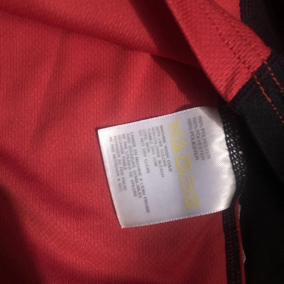 Camiseta deportiva de ciclismo Cannondale roja blanca talla LG 1/4 cremallera con 3 bolsillos traseros Foto 3 de 4