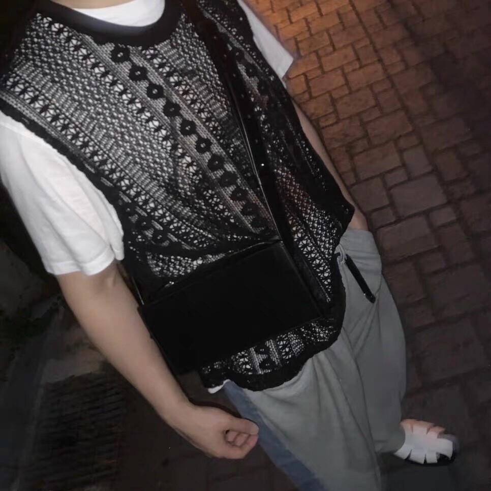 Black Lace Kiko Our Legacy Crochet Knit Vest Tank Top Black Lace Kiko Our Legacy Crochet Knit Vest Tank Top