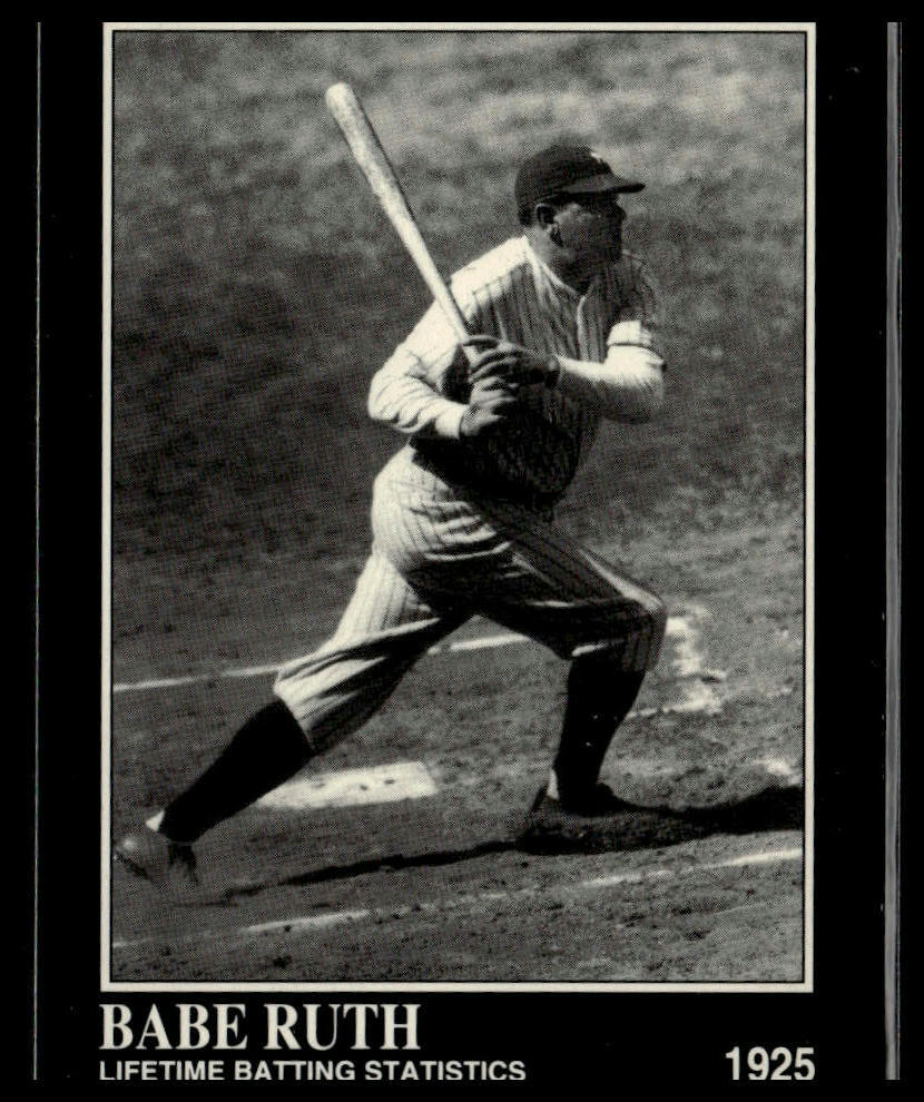 1992 Megacards Babe Ruth #2 Lifetime Batting Statistics