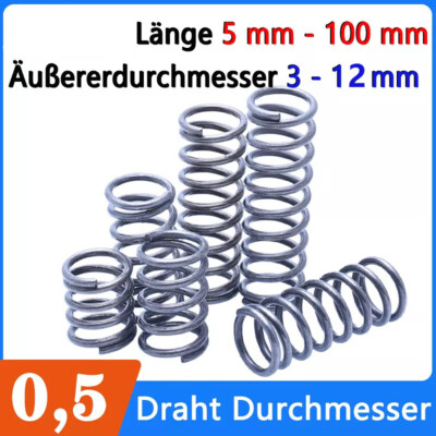 2 Druckfedern Aus Federstahl – 7 Mm Drahtstärke, 150 Mm Länge, Für Maschinenbau Und Reparaturen 2 Druckfedern Aus Federstahl – 7 Mm Drahtstärke, 150 Mm Länge, Für Maschinenbau Und Reparaturen