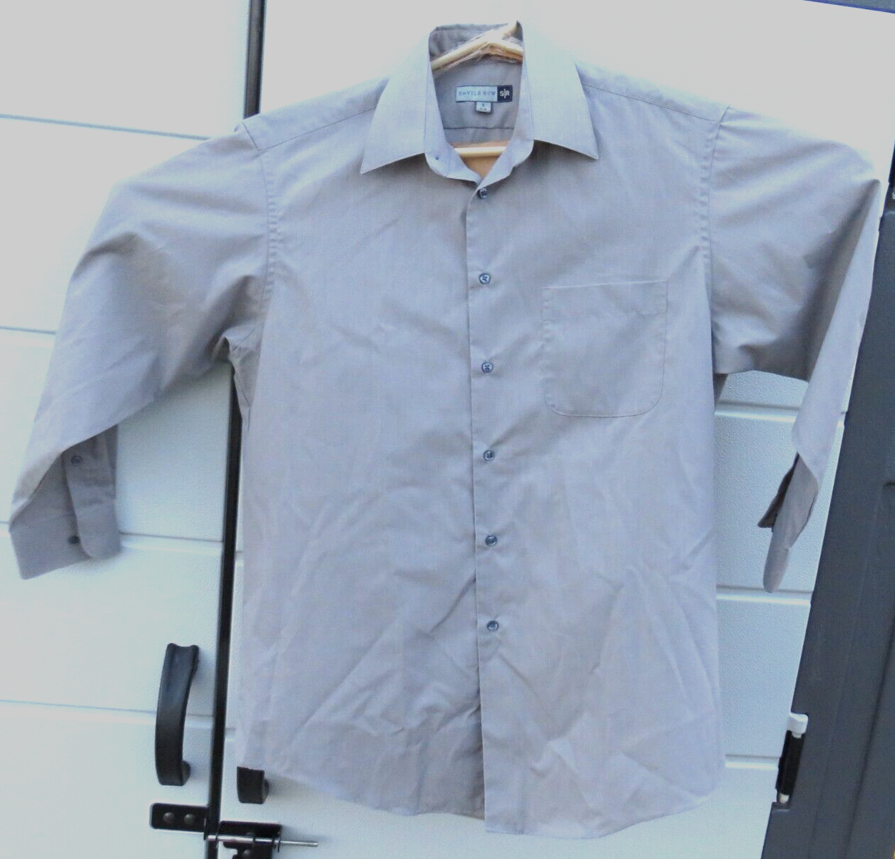 FILA Camicia elegante uomo Savile Row S R 16 32 32 Grigio Easy Care manica lunga con bottoni