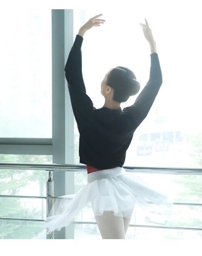 Mujeres Ballet Danza Suéter Invierno Adulto Manga Larga Tejido Envoltura Baile Prendas para el torso - Imagen 14 de 21
