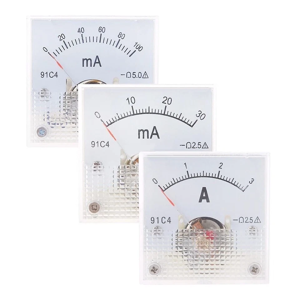 10A 300mA 500mA Pointer Ammeter DC Amp Meters Analog Panel Meter Measuring Tool - Image 3 of 4