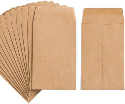 500 Pack Small Coin Envelopes Self-Adhesive Kraft Paper Seed Envelopes