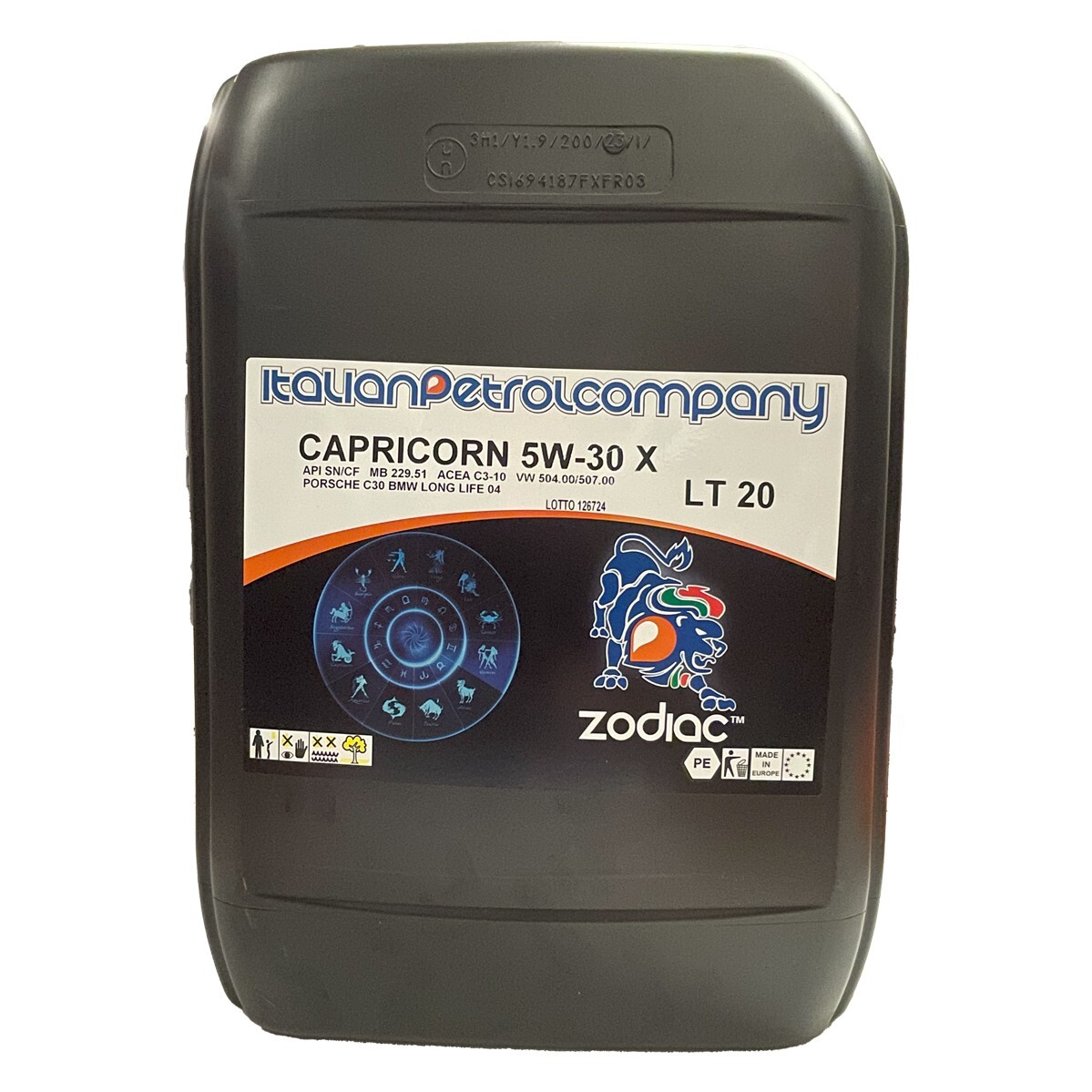 Aceite Motor Zodiac Capricorn 5W30X Full Sintético Technology 20L 103ZDC20