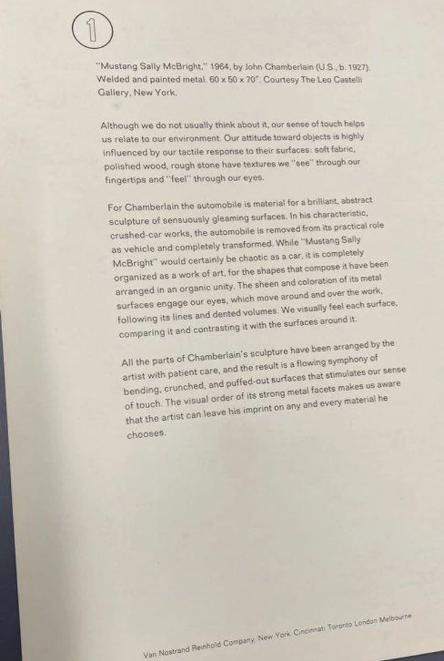 ВИНТАЖНЫЙ ПЛАКАТ MUSTANG SALLY McBRIGHT John Chamberlain 1968 Reinhold Visuals - Изображение 2 из 4