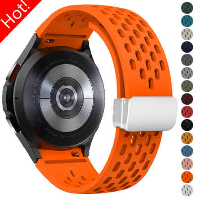Magnetic Silicone Band Strap For Samsung Galaxy Watch7 6 5 4 40mm 44mm 45mm 47mm