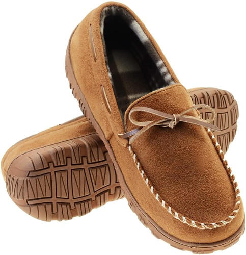 SOCIFAN Moccasin Slippers for Men Slip 