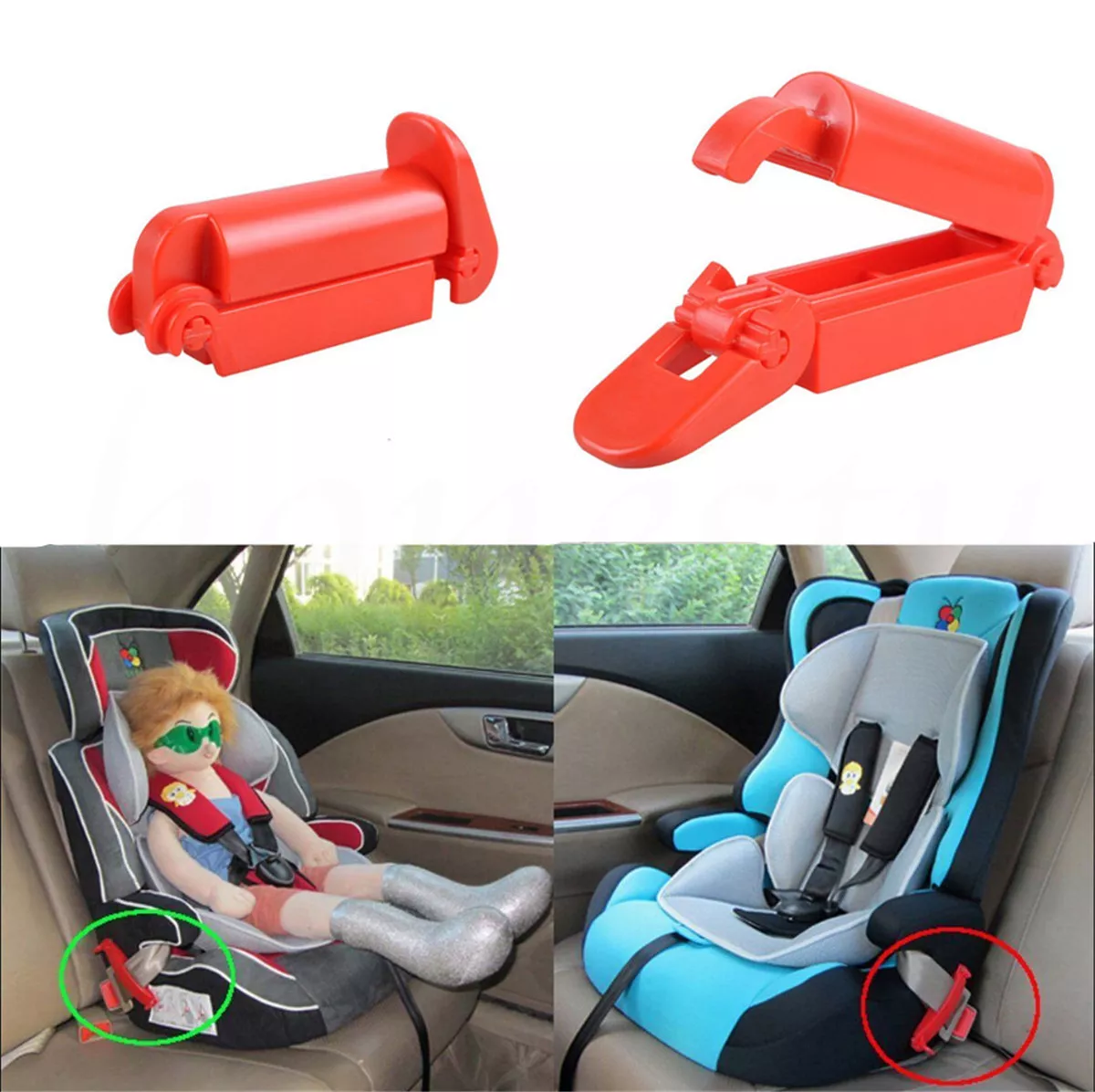 1/2X Safe Baby Car Child Toddler Seat Safety Belt Clip Strap Fixed