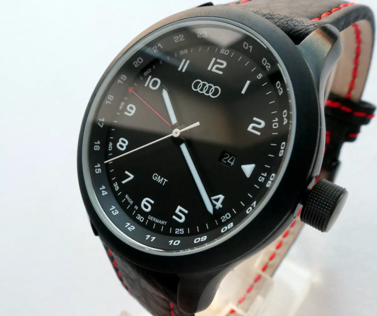 Rare Audi Quattro Racing RS S Line Car Accessory Sport GMT Made in Germany Watch