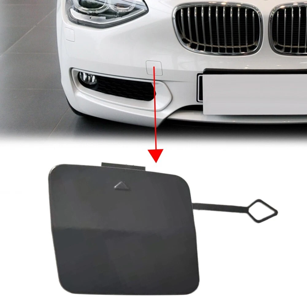 Black Front Bumper Tow Hook-Cover Cap Set For BMW 1 Series F20/F21