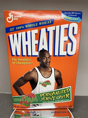 Michael Jordan NBA Space Jam Wheaties Sealed Vintage Cereal Box
