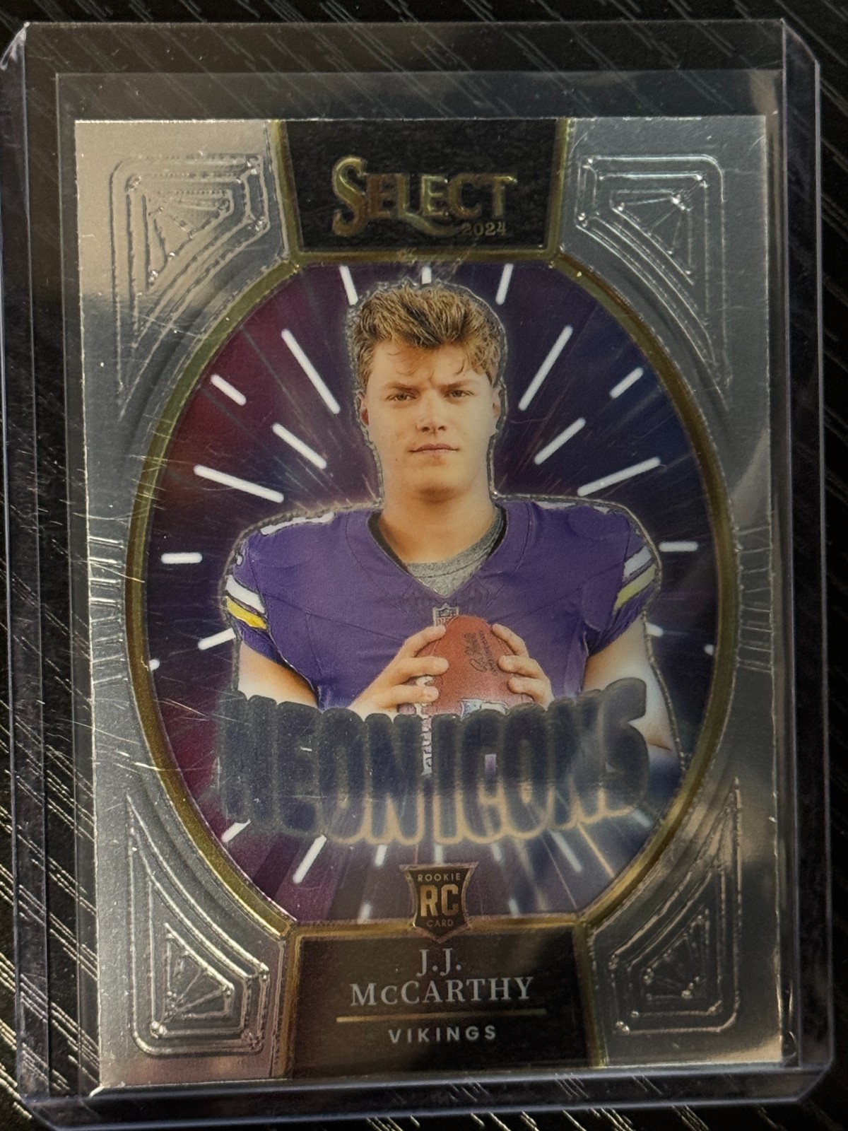 2024 Select Neon Icons J.J. McCarthy #11 RC Rookie Minnesota Vikings