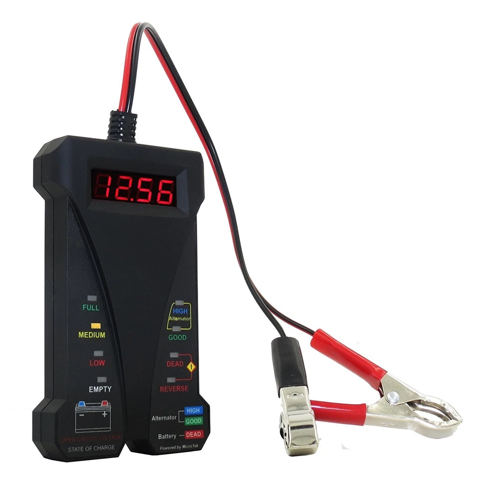 Professional Car Digital Battery Tester Voltmeter Charging System Analyzer Tool - Image 3 of 4