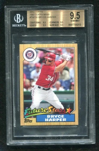 BRYCE HARPER 2012 Topps 1987  Mini RC Rookie #TM150 BGS 9.5 X 4 TRUE GEM MINT