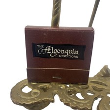 Vintage The Algonquin New York Hotel Restaurant Matchbook Brown NYC Advertising
