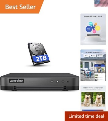 16CH 1080P Lite Hybrid 5-in-1TVI/AHD/CVI/CVBS/IPC CCTV DVR, Motion Detection,...