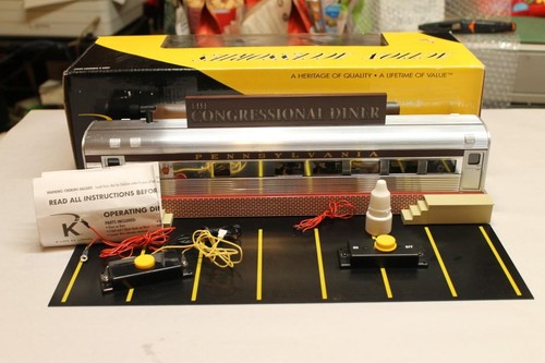 Lionel Kline PRR Smoking Congressional Diner w/ Parking Lot O Scale 6-21276