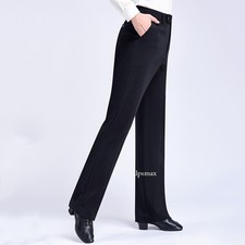 Men Modern Latin Dance Pants Solid Straight Practice Trousers Ballroom Perform