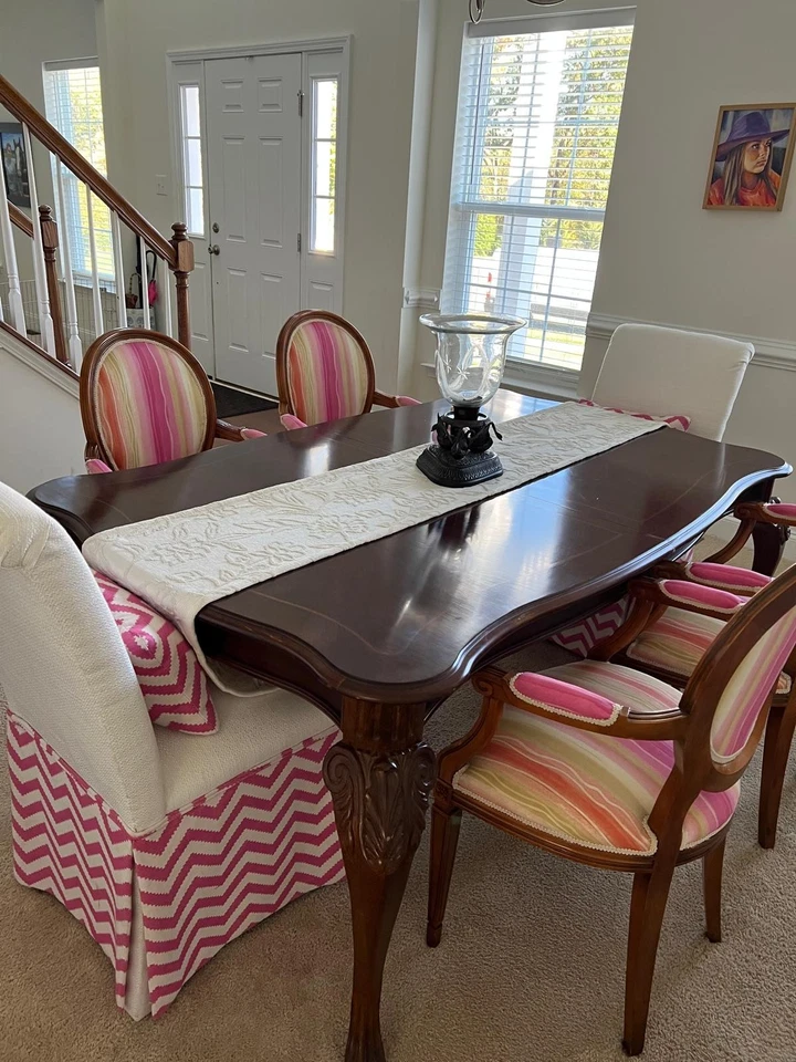 Luxury French Empire 7 Piece Dining Set By Stanley Furniture - Image 3 of 4