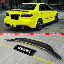 Forgedcarbon Fiberglossy Black Frp Rear Spoiler Wing Fits Mazda 6 2003-2008