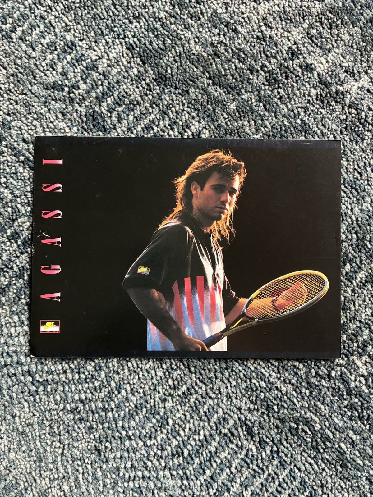 Andre Agassi 1989 5x7 NIKE Poster Card Tennis 290820