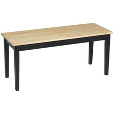 HOMCOM Banc 102x36x45cm Bois naturel