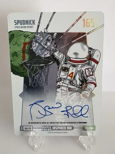 Bo Jackson Battle Arena #BFA-159 Spudnick Inspired Ink Auto Steel Spud Webb