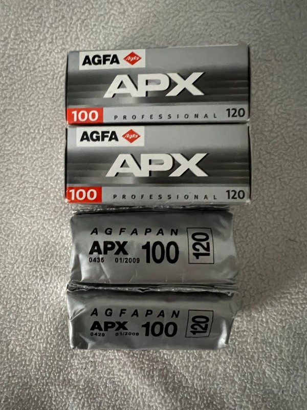 4 Rolls of Agfa APX 100 -Cold Stored Entire Life -Late Expiration