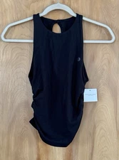 American Eagle Women’s Black Super Soft Ruched Sized Bodysuit Size S NWT Black
