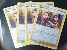 4x Gym Trainer Reverse Holo 158/195 Playset Pokémon Cards Silver Tempest