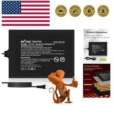 Reptile Heat Pad 6"X8" 8W for 10-20gal Under Tank Terrarium Heating Mat Water...