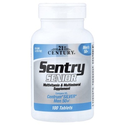 Sentry Senior, Men's 50+, Multivitamin & Multimineral Supplement, 100 Tablets