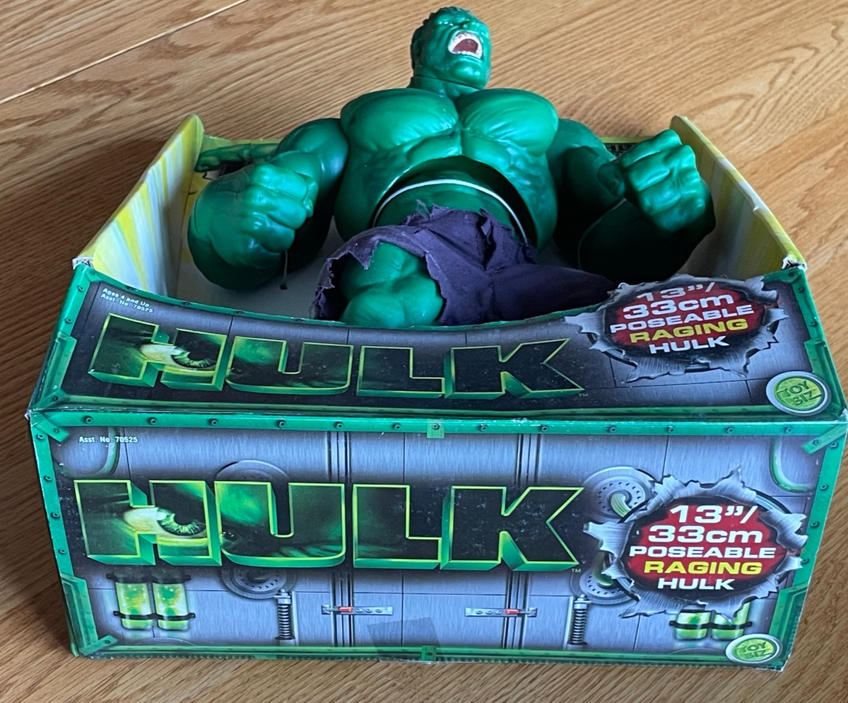 ToyBiz Marvel Rotocast Mean Incredible Hulk Raging Poseable Action
