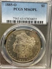 PCGS 1885 O MS 63 PL Proof Like  Morgan Silver Dollar Superb Cameo Flashy PQ