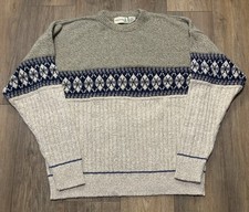 VTG Field Master Fair Isle Sweater Mens XL Cotton Blend Nordic 90s Made In USA