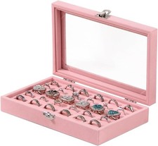 Travel Jewelry Box,Small Jewelry Case,Rings Earrings Cufflinks Organizer for Gir