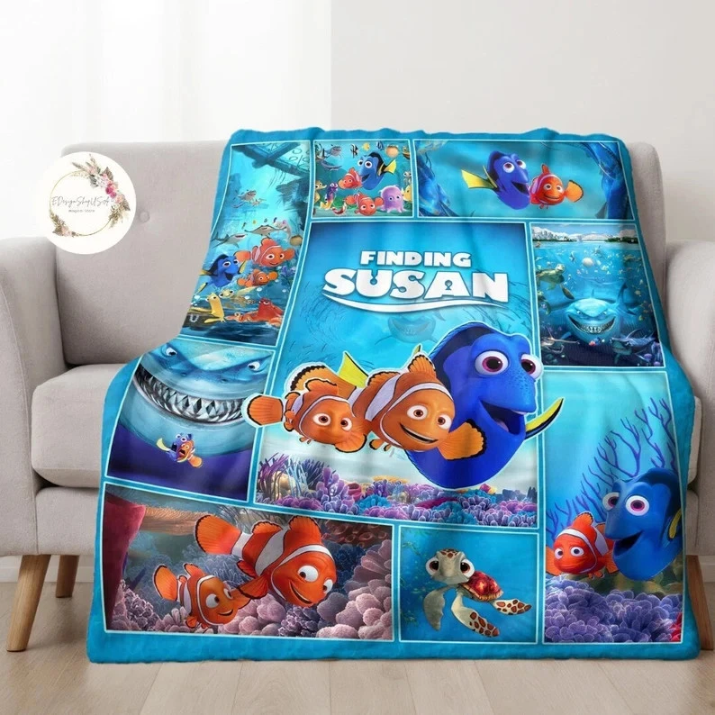 Personalized Disney Finding Nemo Blanket Gift For Friends, Kids